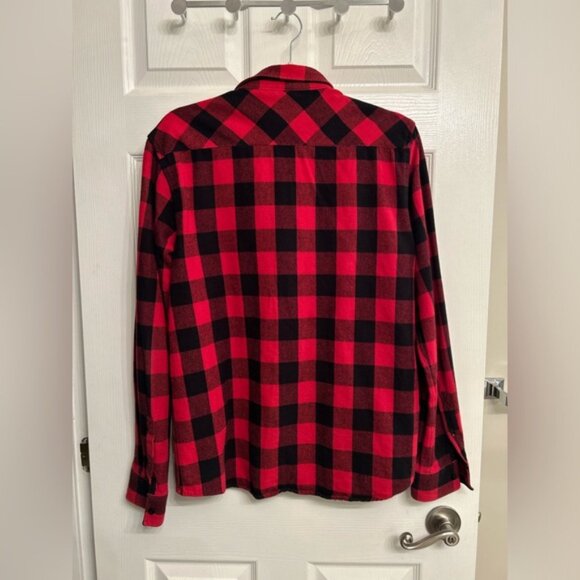 Anerkjendt Red Plaid Button Up Shirt - Picture 2 of 5
